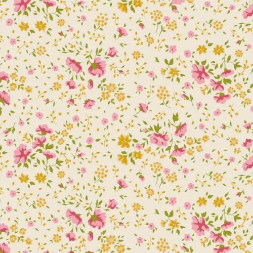 150011 Ellie PinkYellow Extra-Wide Backing by Tilda (approx. 108 wide)