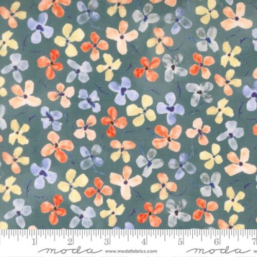 24682 21 Susan Florals Blue, Flutterby by Janet Clare