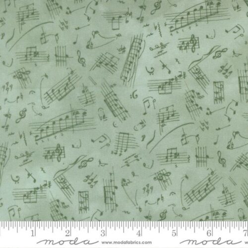 24684 16 Minuet Music Notes Green, Flutterby by Janet Clare