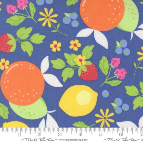 29240 24 Fruit Salad Cobalt, Fruit Salad by Corey Yoder of Coriander Quilts
