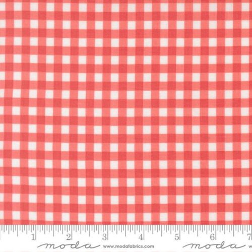 29245 12 Gingham Check Flamingo, Fruit Salad by Corey Yoder of Coriander Quilts