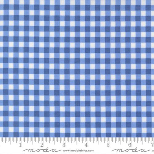 29245 24 Gingham Check Cobalt, Fruit Salad by Corey Yoder of Coriander Quilts