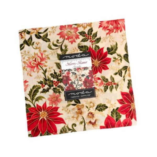 33860LCM Merry Manor Metallic 10in Layer Cake (42 pcs) by Moda