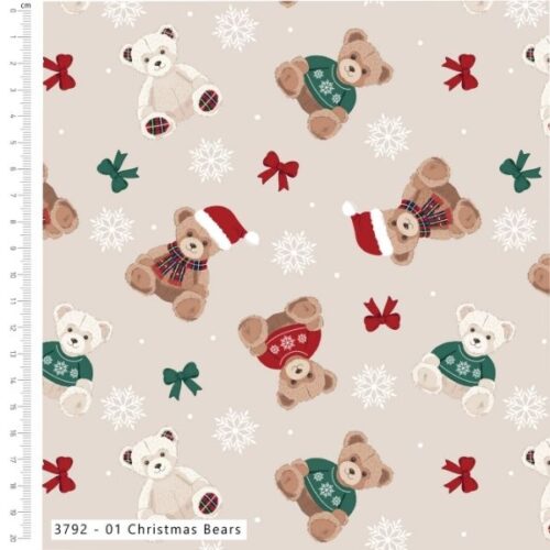 3792-01 Christmas Bears, Christmas Toybox by Craft Cotton Co.