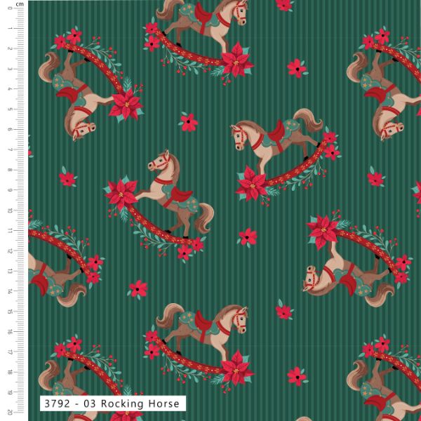 3792-03 Rocking Horse, Christmas Toybox by Craft Cotton Co.