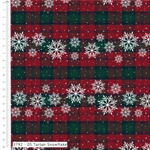 3792-05 Tartan Snowflake, Christmas Toybox by Craft Cotton Co.