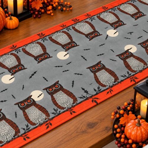920 312 Owl Halloween Table Runner