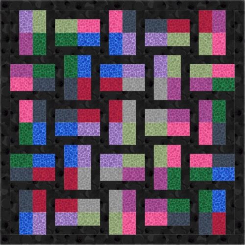 Bumbleberries Flannel Throw Quilt Kit Dark by Lewis & Irene (Cut in House)