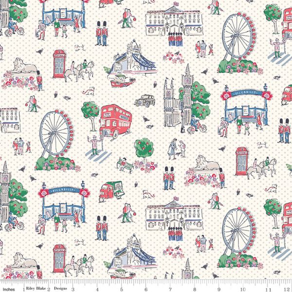 C18990-Cream Main, From London With Love by Cath Kidston, Riley Blake