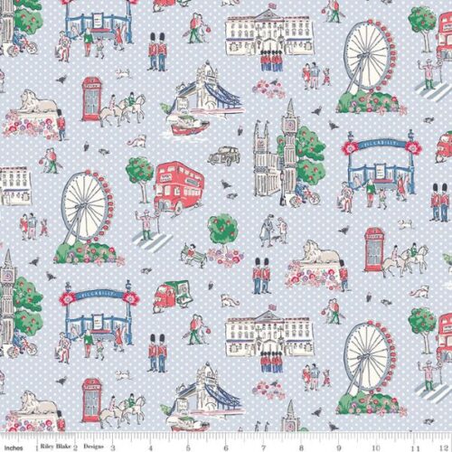 C18990-LTBlue Main, From London With Love by Cath Kidston, Riley Blake