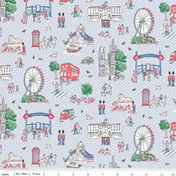 C18990-LTBlue Main, From London With Love by Cath Kidston, Riley Blake