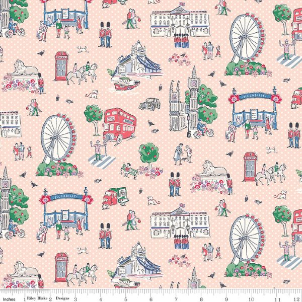 C18990-Peach Main, From London With Love by Cath Kidston, Riley Blake