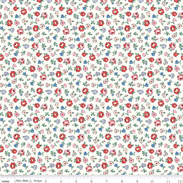 C18991-Cream Ditsy Floral, From London With Love by Cath Kidston, Riley Blake