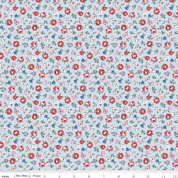 C18991-LTBlue Ditsy Floral, From London With Love by Cath Kidston, Riley Blake