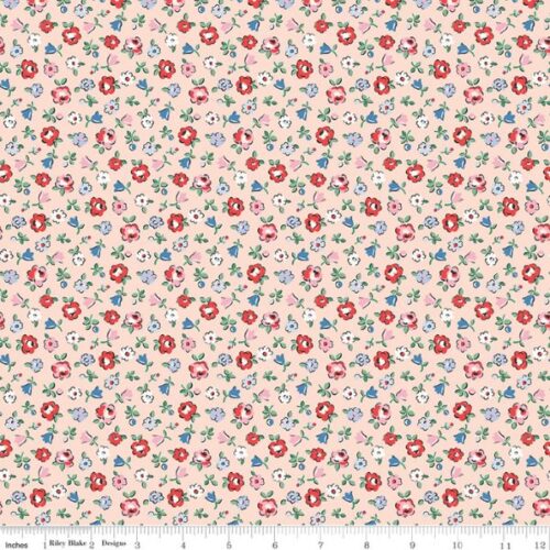 C18991-Peach Ditsy Floral, From London With Love by Cath Kidston, Riley Blake