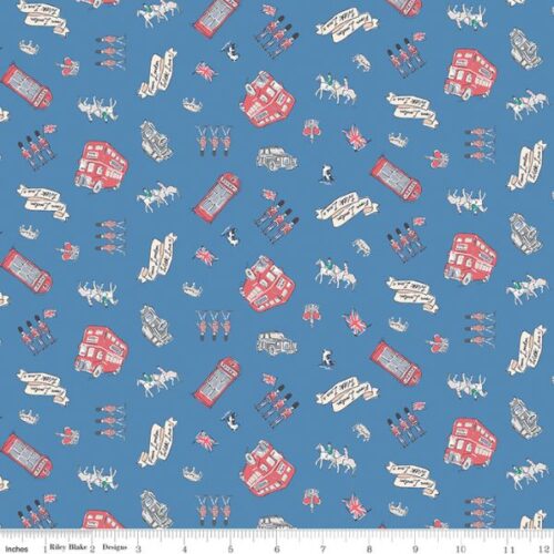C18995-Blue Icons, From London With Love by Cath Kidston, Riley Blake