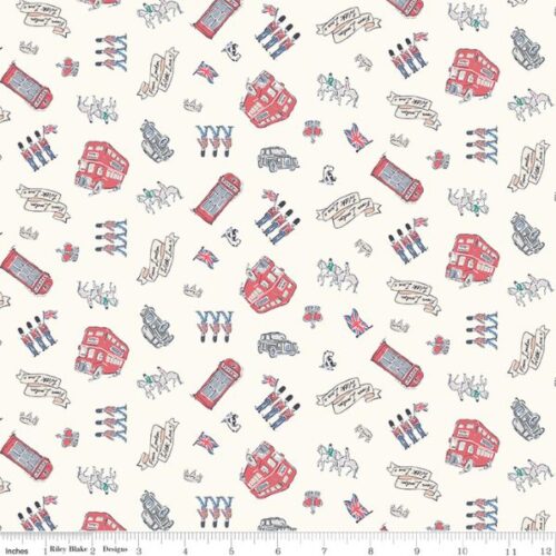 C18995-Cream Icons, From London With Love by Cath Kidston, Riley Blake