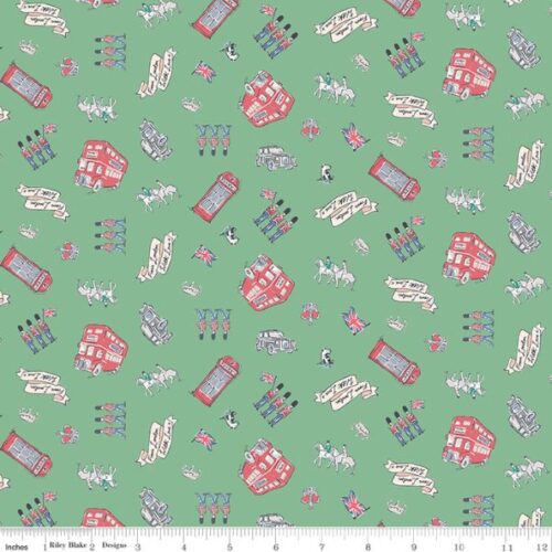 C18995-Green Icons, From London With Love by Cath Kidston, Riley Blake