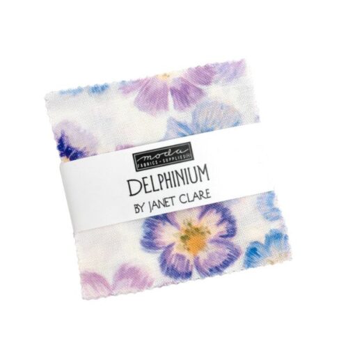 Delphinium 2.5in Mini Charm Pack (42 pcs) by Janet Clare