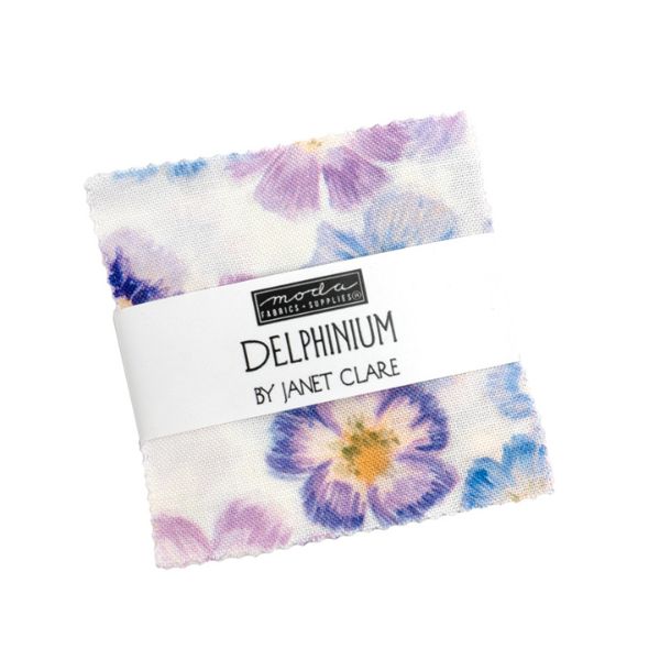 Delphinium 2.5in Mini Charm Pack (42 pcs) by Janet Clare