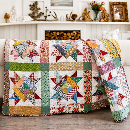 Five Star Patch Hand Piecing Quilt Carolyn Forster