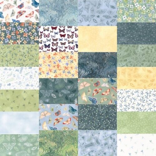 Flutterby Fat Quarter Pack (26 pieces) by Janet Clare (Cut in House)