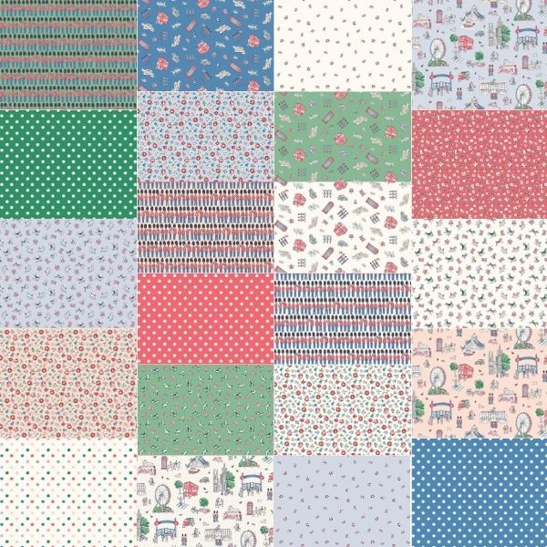 From London With Love Fat Quarter Pack (22 pieces) by Cath Kidston, Riley Blake (Cut in House)