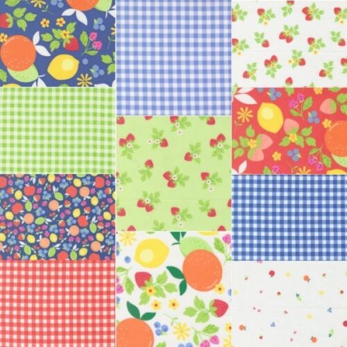 Fruit Salad Fat Quarter Pack (11 pieces) by Corey Yoder of Coriander Quilts (Cut in House)