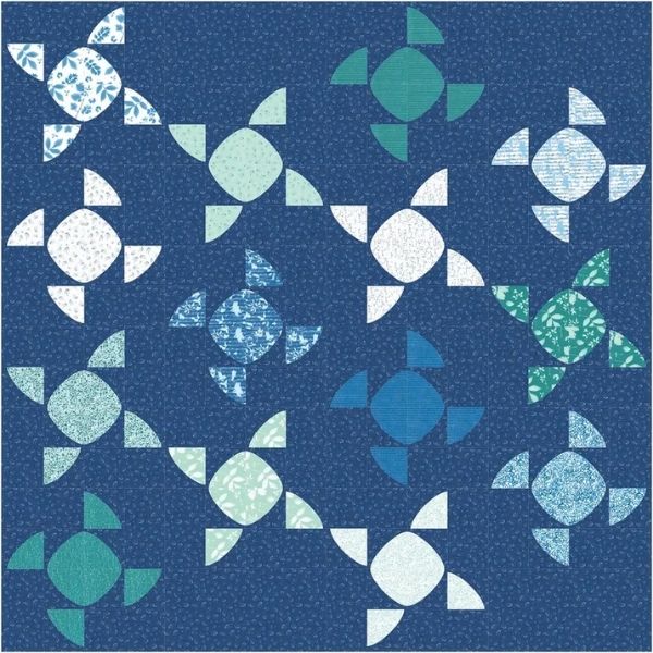 JC247 Petal Quilt Pattern by Janet Clare