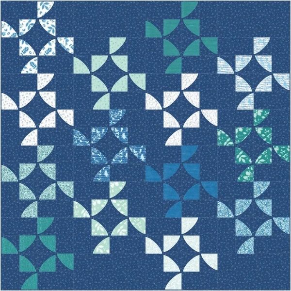 JC247 Petal Quilt Pattern by Janet Clare