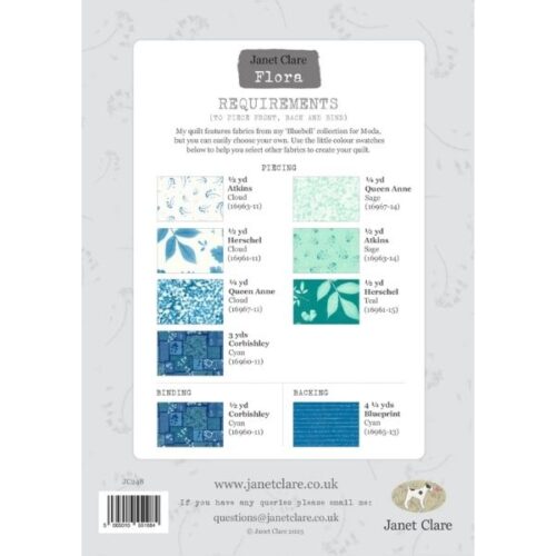 JC248 Flora Quilt Pattern by Janet Clare