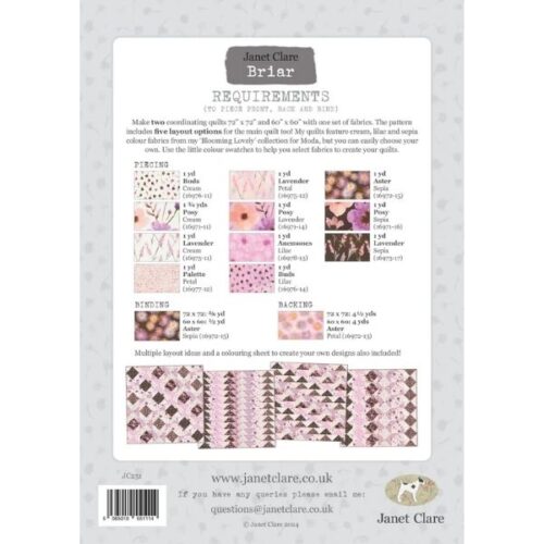 JC251 Briar Quilt Pattern by Janet Clare