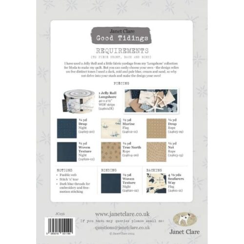 JC256 Good Tidings Quilt Pattern by Janet Clare