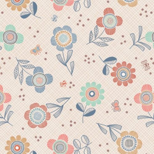 L32A Flower Dash on Cream, Jaynie by Lewis & Irene