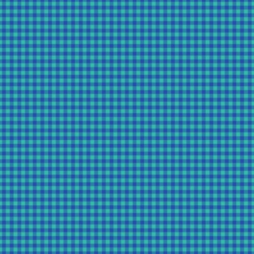 L35C Navy Blue and Turquoise Mini Gingham, Patchwork Joy by Lewis & Irene