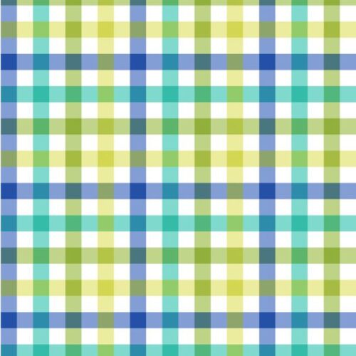 L37B Blue to Green Big Gingham, Patchwork Joy by Lewis & Irene