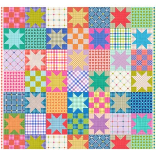 L41 6in Star Squares, Patchwork Joy by Lewis & Irene