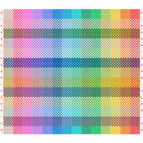 L42 Multi Coloured 3in Square Checkerboard, Patchwork Joy by Lewis & Irene