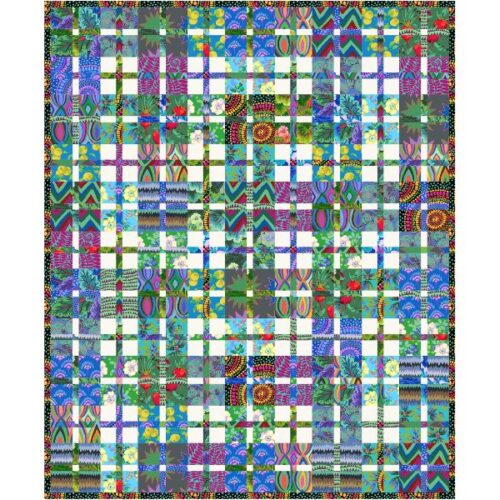 Mini Plaid-ish Cool Quilt Kit, Kaffe Fassett Collective Spring 2027