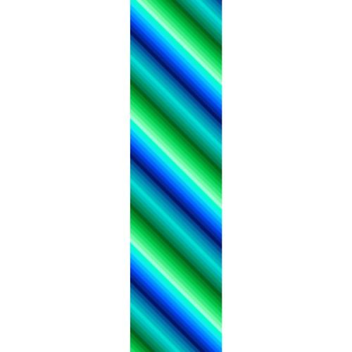OM1C Blues and Green Diagonal Stripe, Omnifiscent Ombres by Lewis & Irene