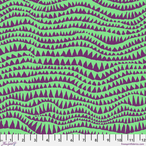 PWBM060.Aqua Sharks Teeth, Brandon Mably for Kaffe Fassett Collective