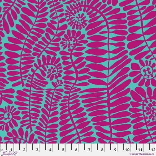 PWBM085.Blue Fronds, Brandon Mably for Kaffe Fassett Collective