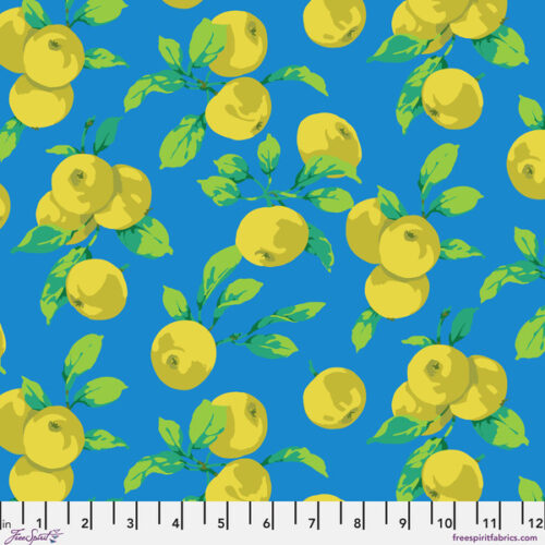 PWMD001.Blue Apples, Martha Negley for Kaffe Fassett Collective