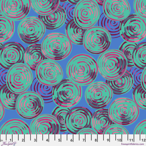 PWMD003.Blue Beet Rings, Martha Negley for Kaffe Fassett Collective