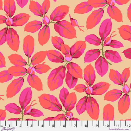 PWMD005.Fuchsia Rose Leaves, Martha Negley for Kaffe Fassett Collective
