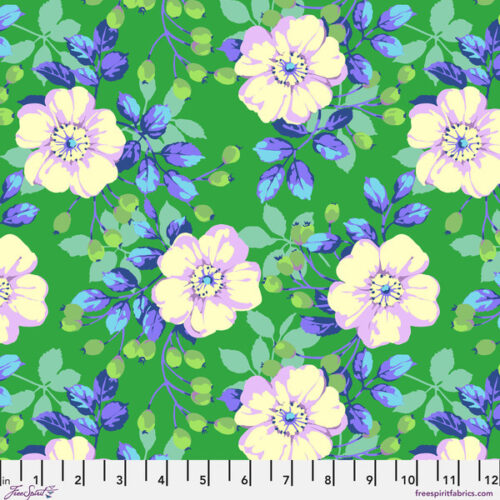 PWMD006.Green Shrub Rose, Martha Negley for Kaffe Fassett Collective