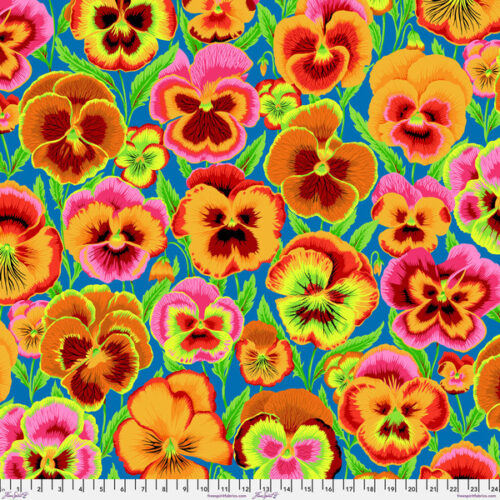 PWPJ143.Bright Big Pansies, Philip Jacobs for Kaffe Fassett Collective