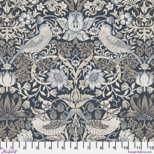 PWWM001.Charcoal Strawberry Thief, Morden by Morris & Co.