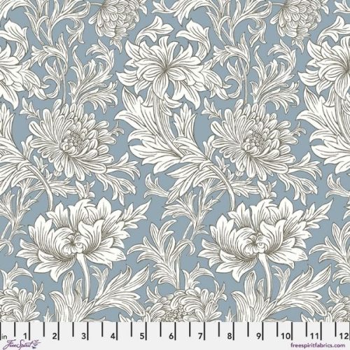PWWM080.LTBLUE Chrysanthemum Tonal, Morden by Morris & Co.