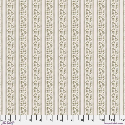PWWM154.Linen Rosehip Stripe, Morden by Morris & Co.